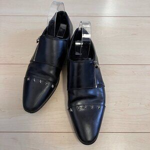 Aldo Mens Star Studded Black Leather Dress Shoes Sz 8